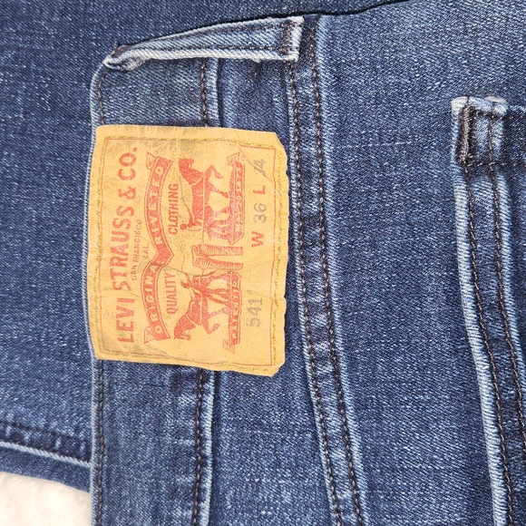 LEVI'S 541 MENS JEANS SIZE W36 L34 WASHED BLUE DENIM - Picture 3 of 9